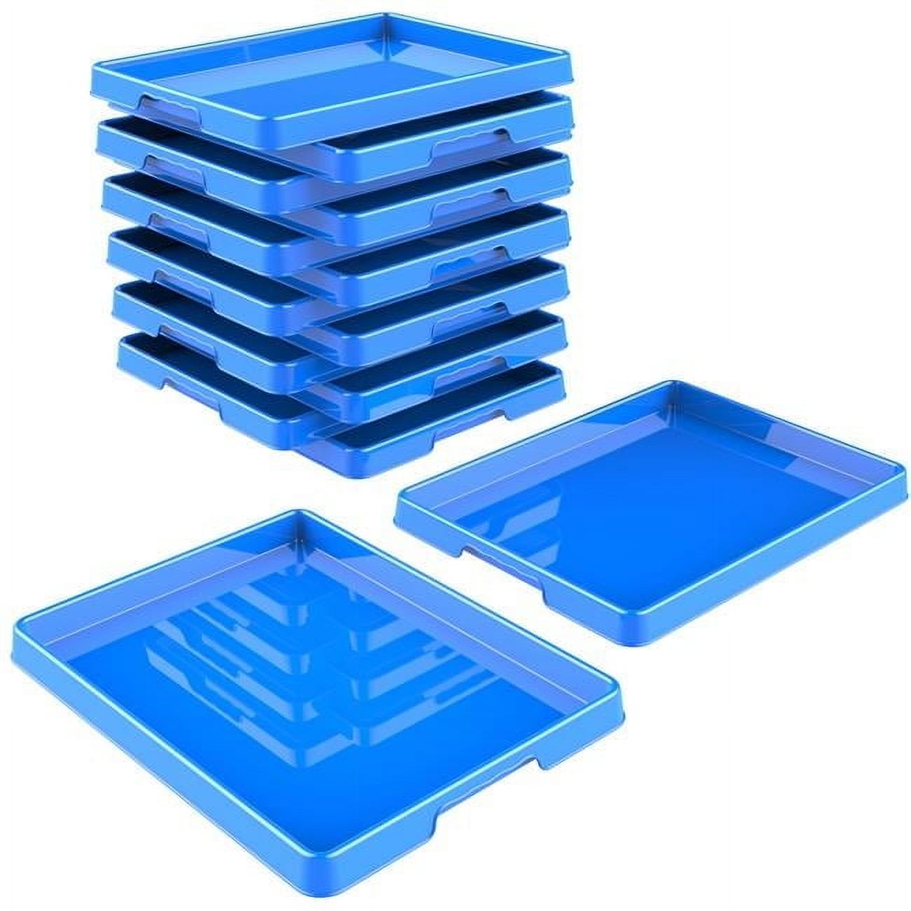 Storex Plastic Sorting & Crafts Tray, 12 x 16 in, Blue, Pack of 12 ...