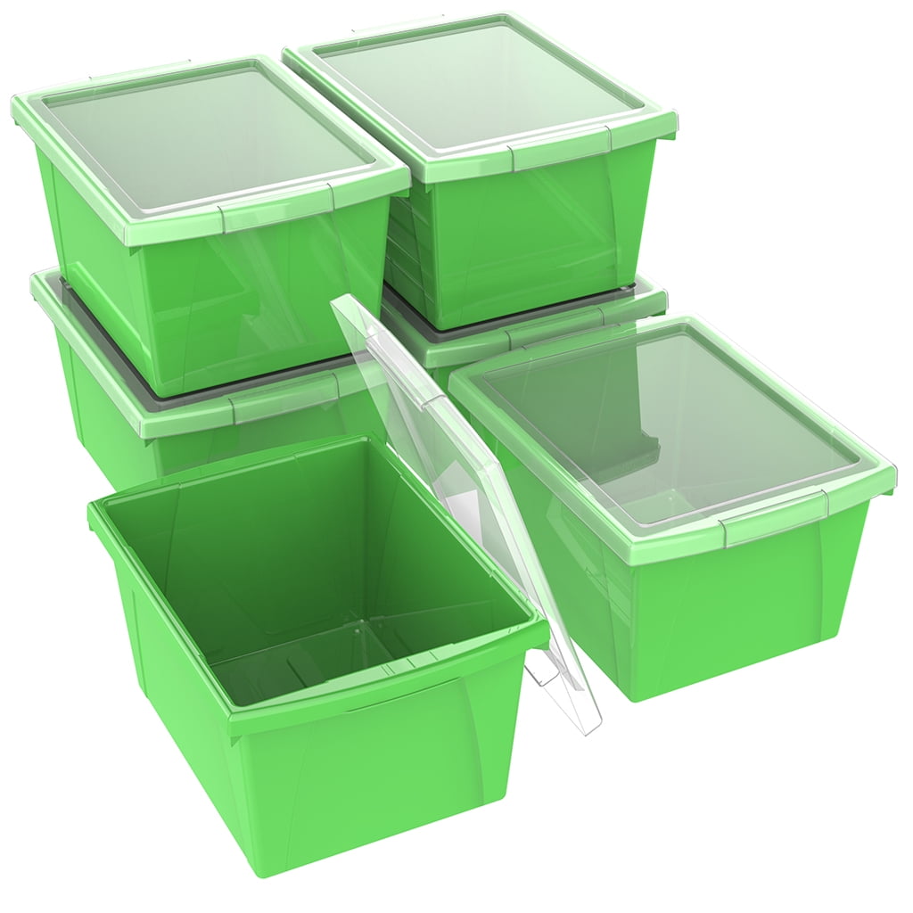 SIRIRIC Storage Bins with Lids-23Gal Plastic Storage Bins, 4 Packs
