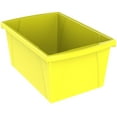 thumbnail image 1 of Storex 5.5 Gallon Plastic Storage Bin, Fits Letter Size Paper, Yellow, 6-Pack, 1 of 5