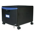thumbnail image 1 of Storex Mobile Filing Cabinet-Color:Black / Blue, 1 of 7