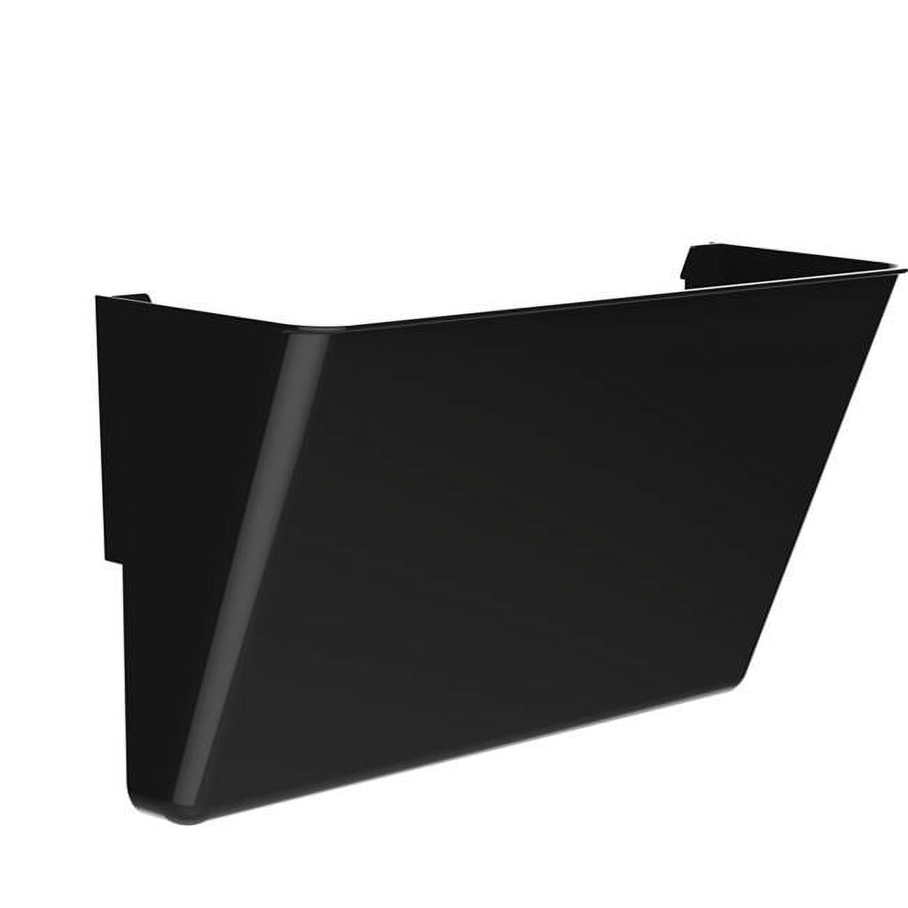 Storex 70227B06C Wall Pocket with Letter Size, Black Pack of