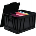 thumbnail image 1 of Storex Collapsible Storage Crate - External Dimensions: 14.3" Width x 17.3" Depth x 10.5"Height - 45 lb - 9.25 gal - Media Size Supported: Letter, Legal - Lid Lock Closure - Heavy Duty - Stackable - P, 1 of 1