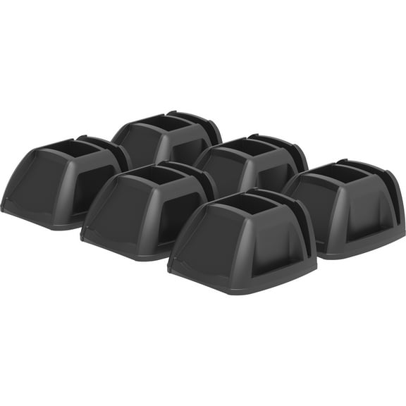 Storex Eco-Friendly Desk Organizers, Black, Case of 6