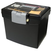 Storex File Storage Box with XL Storage Lid, Black, 1-Count