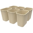 thumbnail image 1 of Storex Indoor Plastic Waste Basket, Beige, 7 gallon,  6-pack, 1 of 6