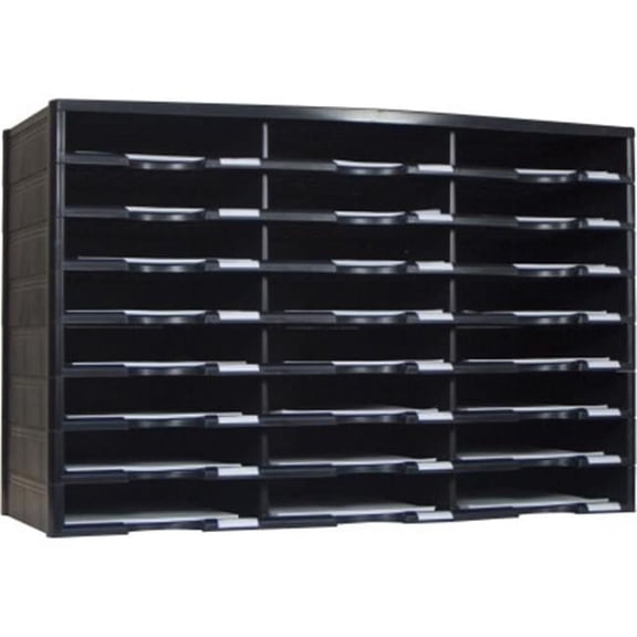 Storex Industries  9.50 x 12 in. Stackable Literature Sorter, Gray