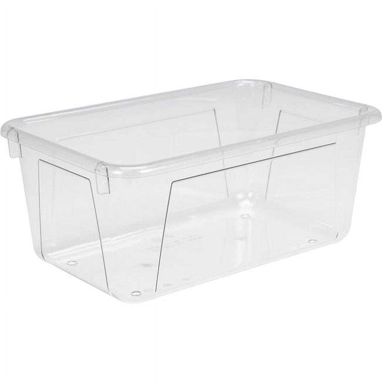 Clear Plastic Kids' Cubby Storage Bins, 5-Pack