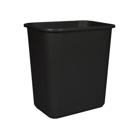 Storex 7 Gallon Waste Basket, Black, Pack of 2