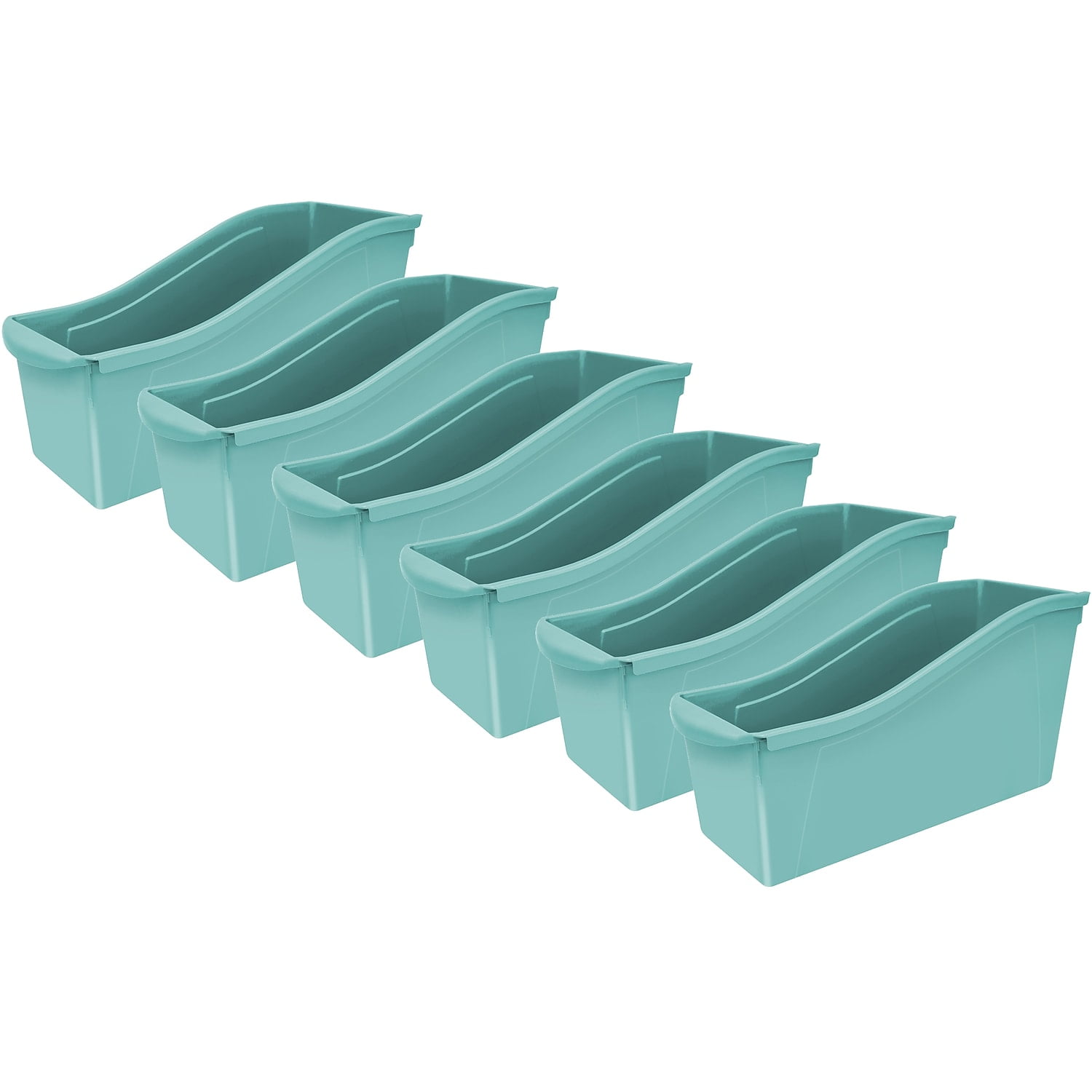 Storex 61477U06C 4 gal Classroom Storage Bin, Teal - Pack of 6, 6