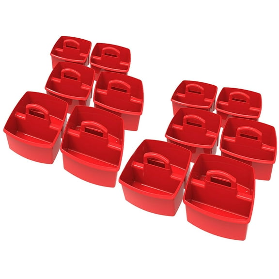 Storex Large Caddy, Red, 12 units
