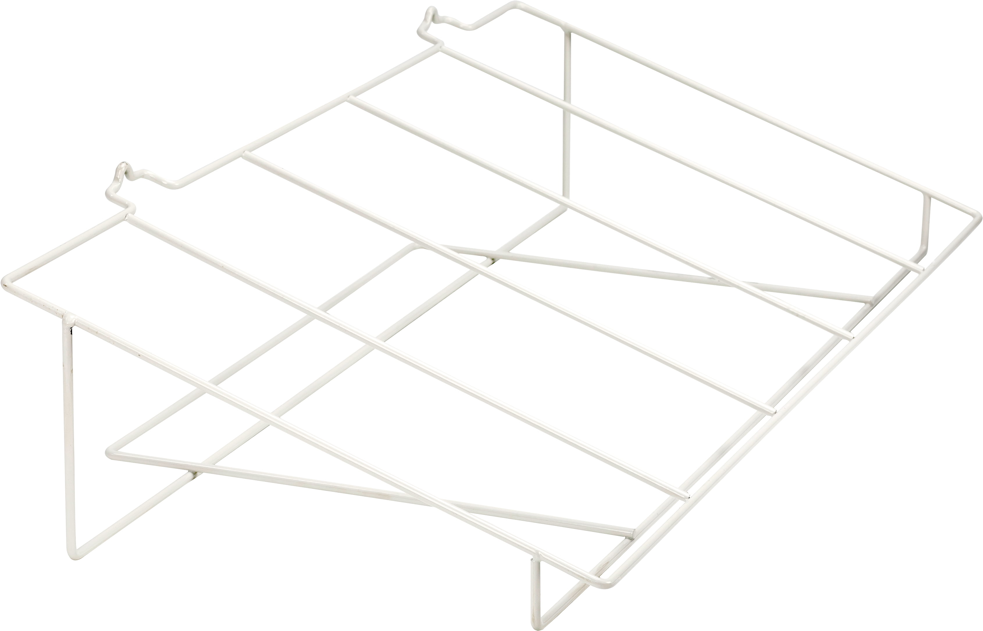 Storex Large Metal Wall Mount Book Bin Rack, White