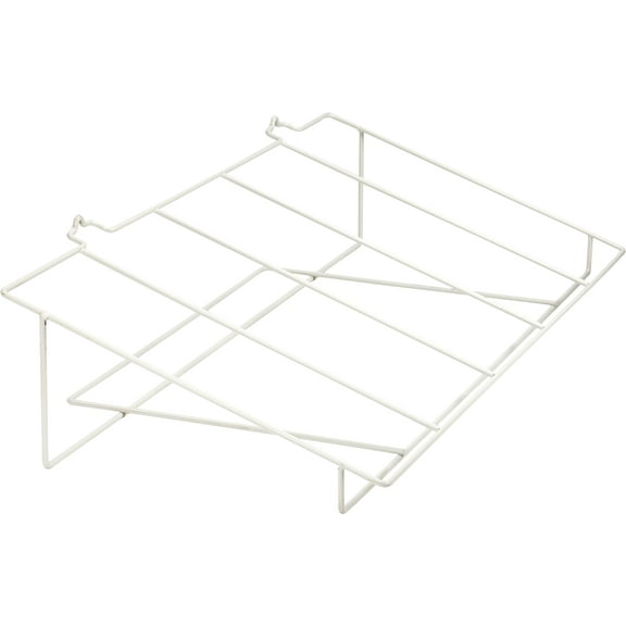 Storex Large Metal Wall Mount Book Bin Rack, White