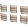 thumbnail image 1 of Storex Letter-Size Unbreakable Plastic Wall Pocket, Smoke, Set of 3, 6-Pack, 1 of 8