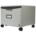thumbnail image 1 of Storex Low-Profile Plastic File Drawer with Casters, Letter/Storage, Gray/Black, 1 of 11