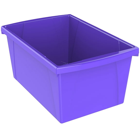 4 Gallon/15L Classroom Storage Bin,Purple (6 units/pack)