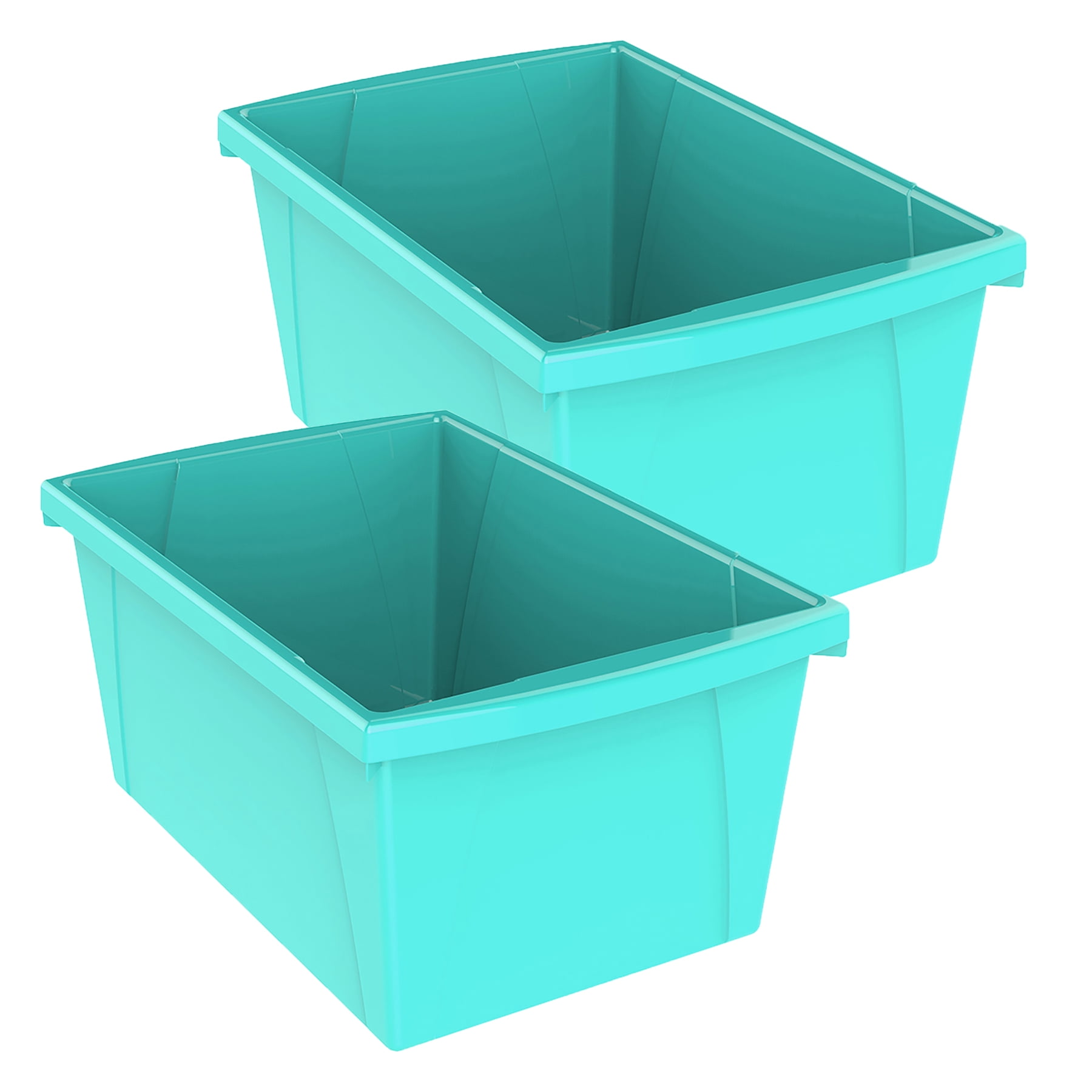 Storex Medium Classroom Storage Bin Teal Pack Of 2