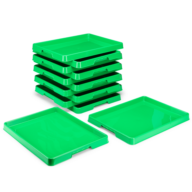 Storex Sorting and Crafts Tray, 12 x 16 Inches, Green, 12-Pack