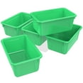 thumbnail image 1 of Storex Plastic Cubby Bin, Kids' Craft and Supply Storage, Green, 5-Pack, 1 of 10