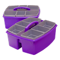 thumbnail image 1 of Storex Plastic Desktop Organizer Caddy with 6 Sorting Cups, Purple, 2-Pack, 1 of 8