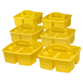 thumbnail image 1 of Storex Plastic Desktop Organizer Caddy with Handle, Craft and Hobby Storage Caddies, Yellow, 6-Pack, 1 of 10