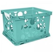 Premium File Crate with Handles,Teal (3 units/pack)