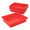 thumbnail image 1 of Storex Plastic Letter Tray, Storage for Documents and Office Supplies, Red, 5-Pack, 1 of 7