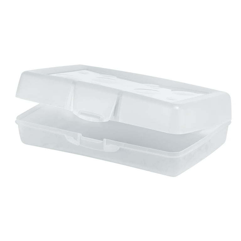 Sparco Clear Plastic Pencil Box (23810)