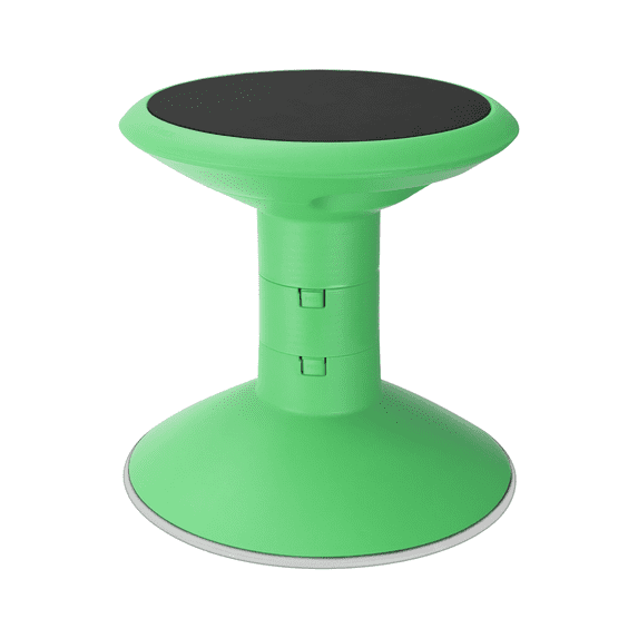 Storex Plastic Wiggle Stool, Adjustable 12-18 inch Backless Seat Height, Green