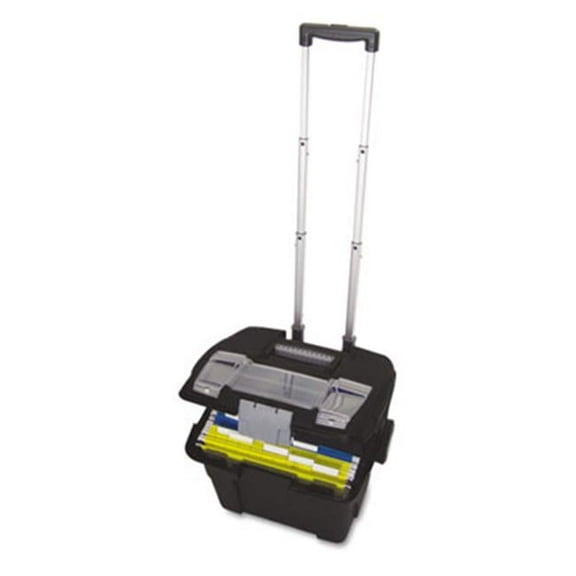 Storex ST33341 Plastic, Steel Premium File Cart 15 in, Black