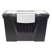Storex, STX61510U01C, Portable File Storage Box, 1 / Carton, Black