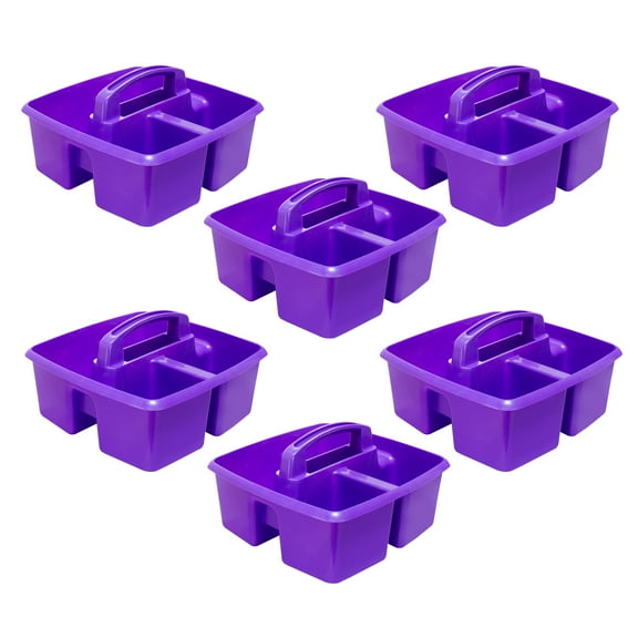 Storex Small Caddy, Purple, Pack of 6