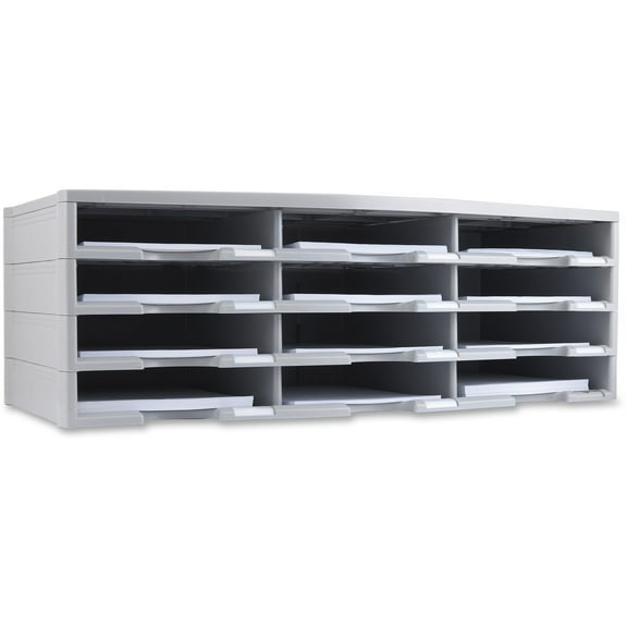 Storex Storex Literature Organizer, 12 Section, 10 5/8 x 13 3/10 x 31 2/5, Gray