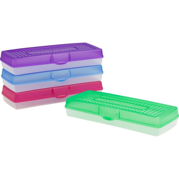 Storex  Stretch Pencil Case, Assorted Colors, 12-Pack