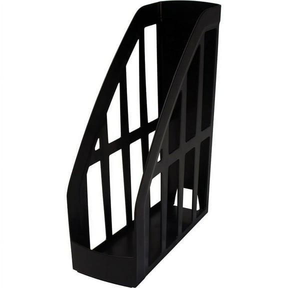 Storex Value Line Recycled Magazine File - Black - Plastic - 1 Each | Bundle of 5 Each