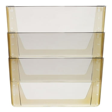 Storex Wall File, Legal 16 x 14, Three Pocket, Smoke -STX70247U06C