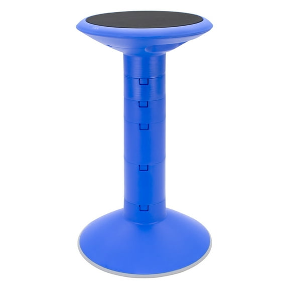Storex Wiggle Stool, Non-Slip Base, Adjustable Height-Color:Blue,Size:12"-24" Height