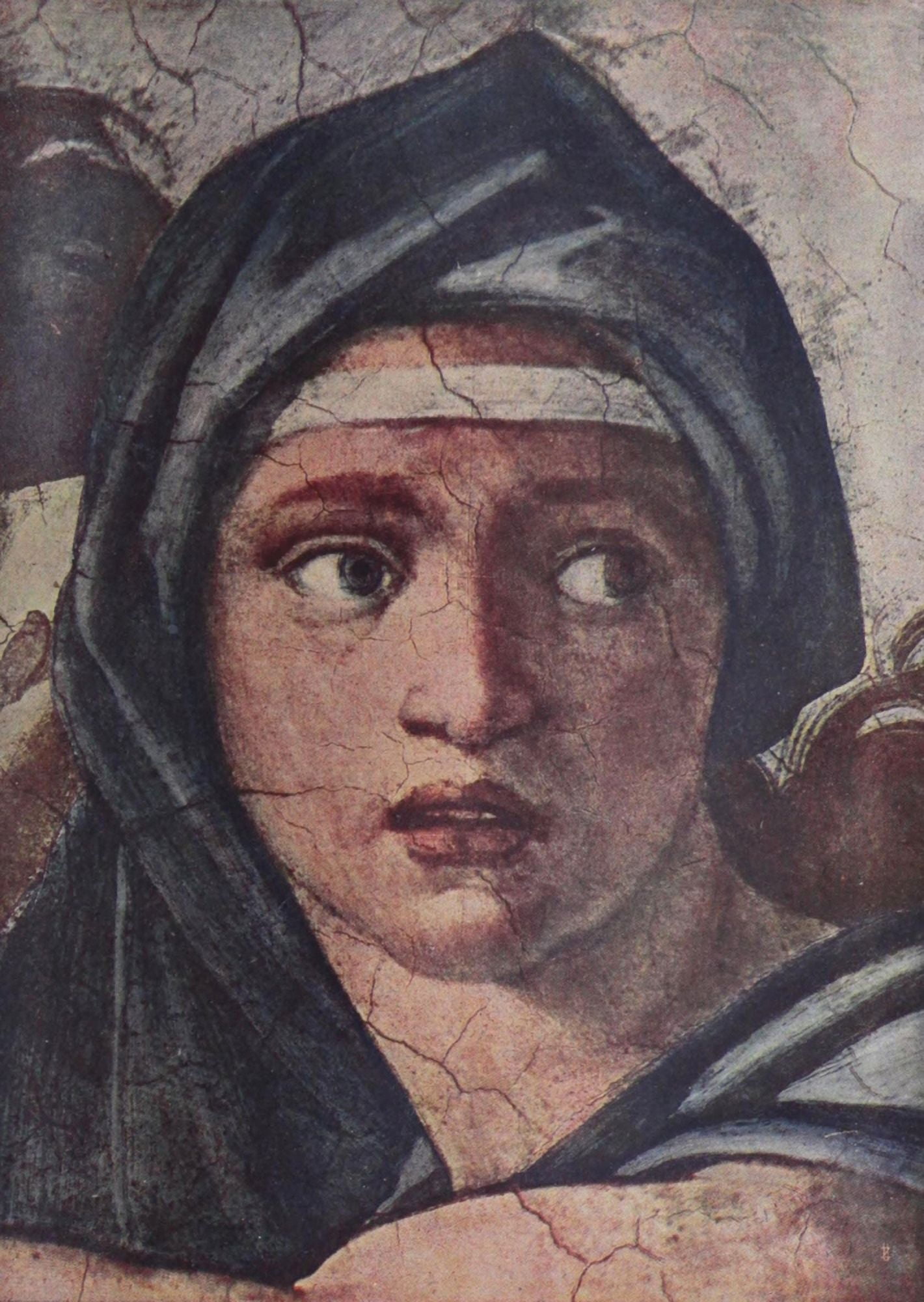 Storia dellarte Italiana 1901 From Sistine Chapel Canvas Art - Michelangelo (18 x 24)