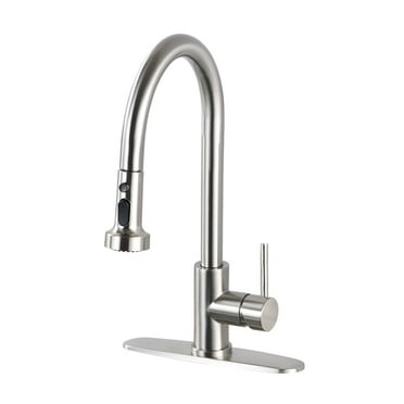 Storied Home BATHLET Single Handle High Arc Kitchen Faucet with Pull Down Sprayer Brushed Nickel Brushed