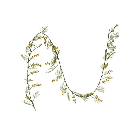 Creative Co-Op Faux Botanical Garland with Yellow Flowers
