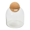 thumbnail image 1 of Storied Home Glass Jar w/ Cork Ball Lid 5-3/4" Round x 8"H, 1 of 5