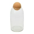 thumbnail image 1 of Storied Home Glass Jar w/ Cork Ball Lid 5" Round x 11-1/2"H, 1 of 5