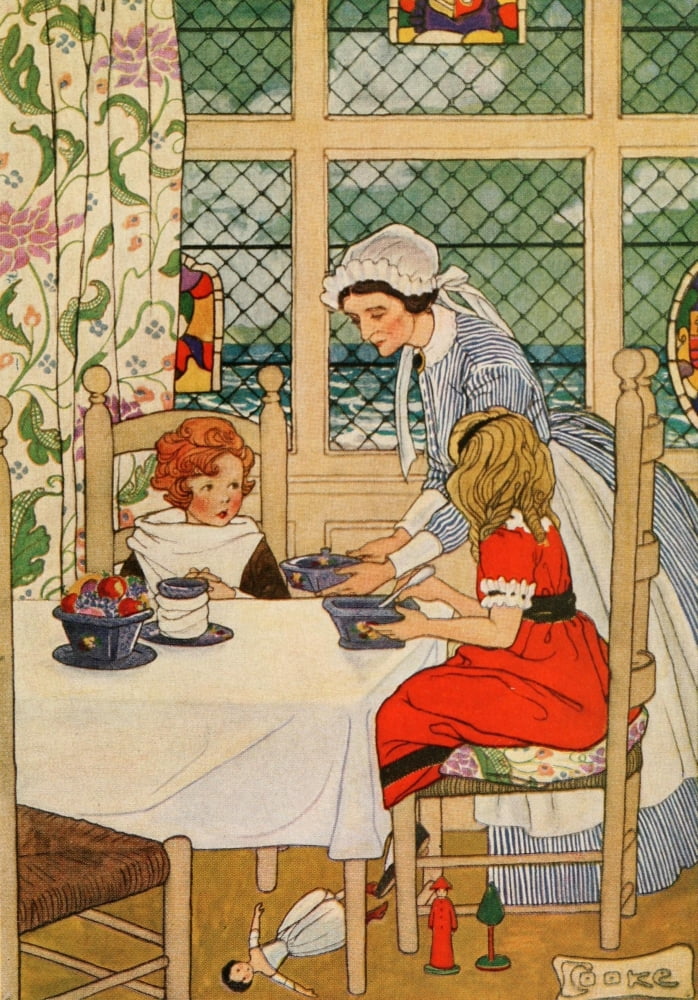 Stories 1922 Ate bread and milk Canvas Art - Edna Cooke (24 x 36)