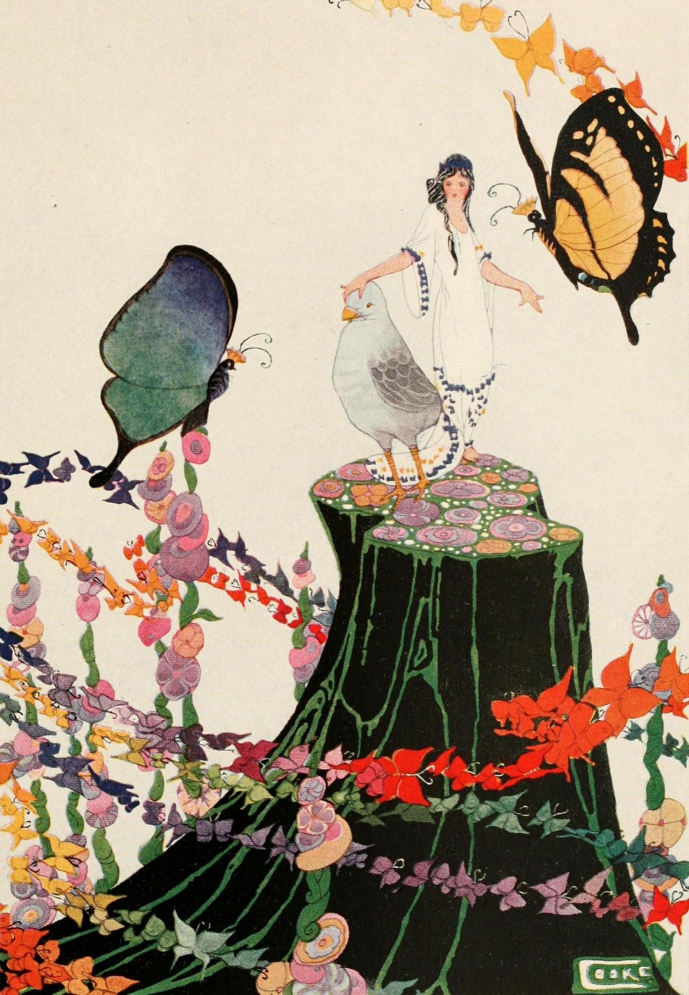 Stories 1922 Brilliant butterflies Canvas Art - Edna Cooke (18 x 24)