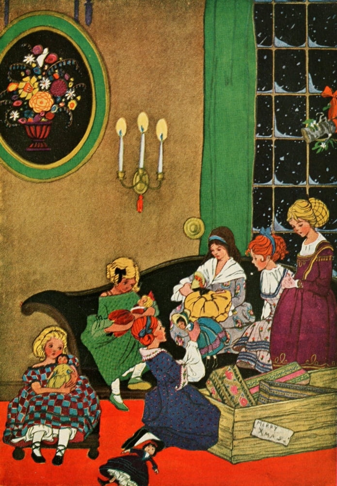 Stories 1922 Six Exquisite dolls Canvas Art - Edna Cooke (18 x 24)