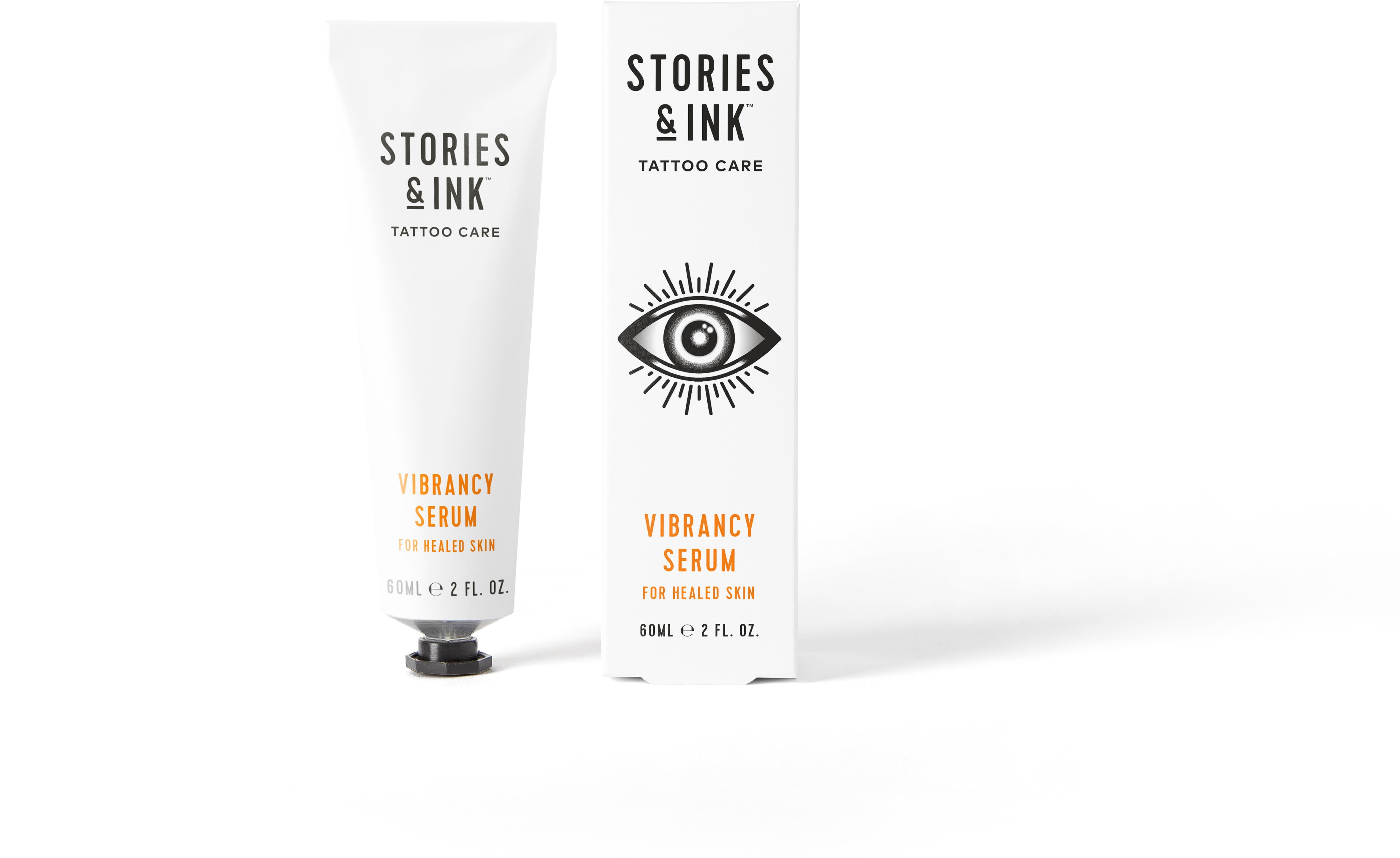 Stories & Ink Tattoo Care- Vibrancy Body Serum- Brightens Tattoo Pigment Evens Tone Conditions Skin, Removes Dead Skin Supports Intensity of Tattoo Ink- 100% Vegan & Cruelty Free Made in UK - 2 FL. OZ