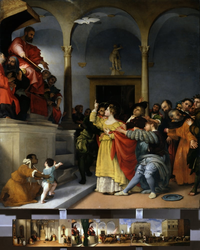 Stories Of Saint Lucia Or Saint Lucia In Front Of The Court Canvas Art - (18 x 24)