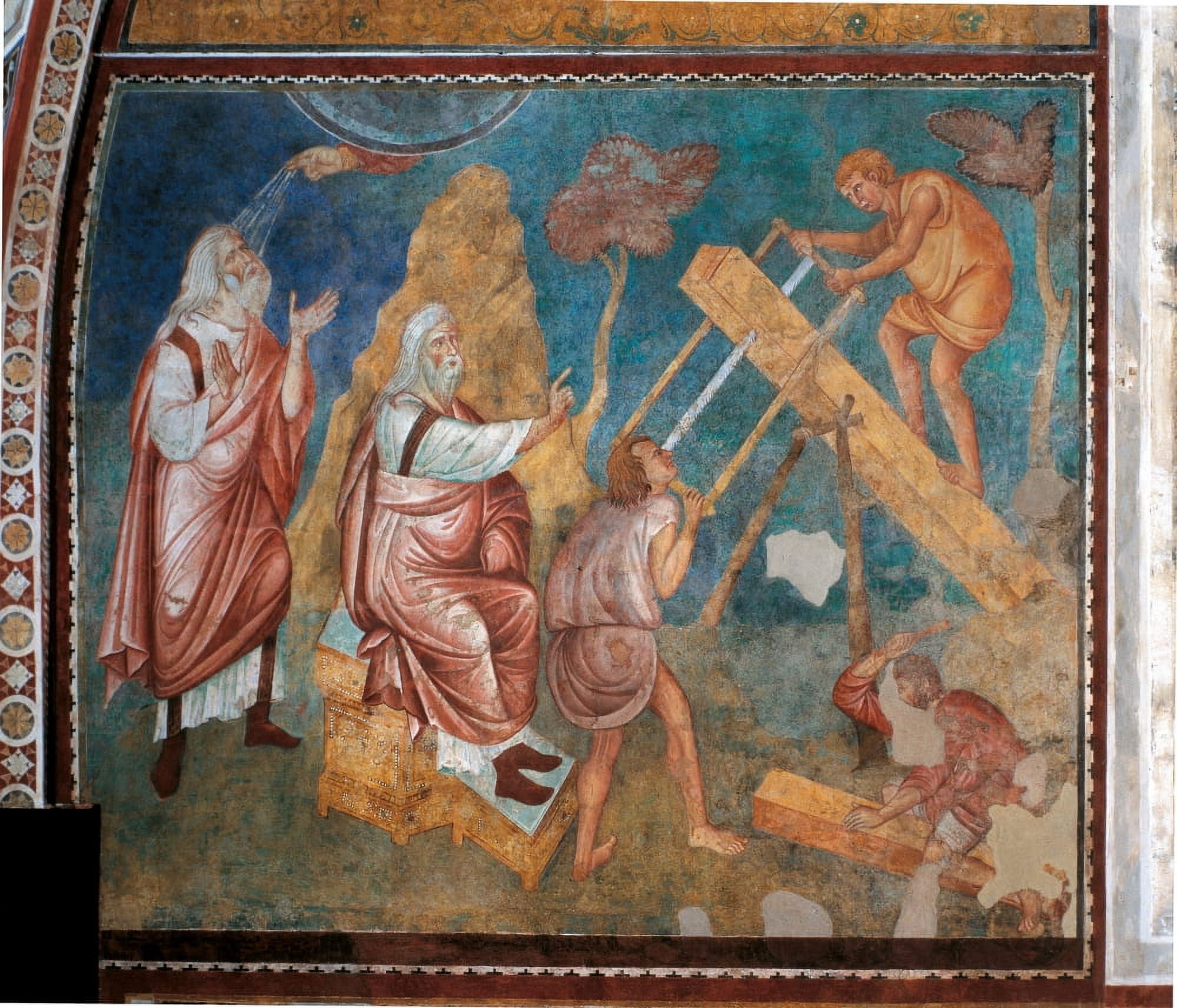 Stories Of The Old Testament The Building Of Noahs Ark Canvas Art - (24 x 18)