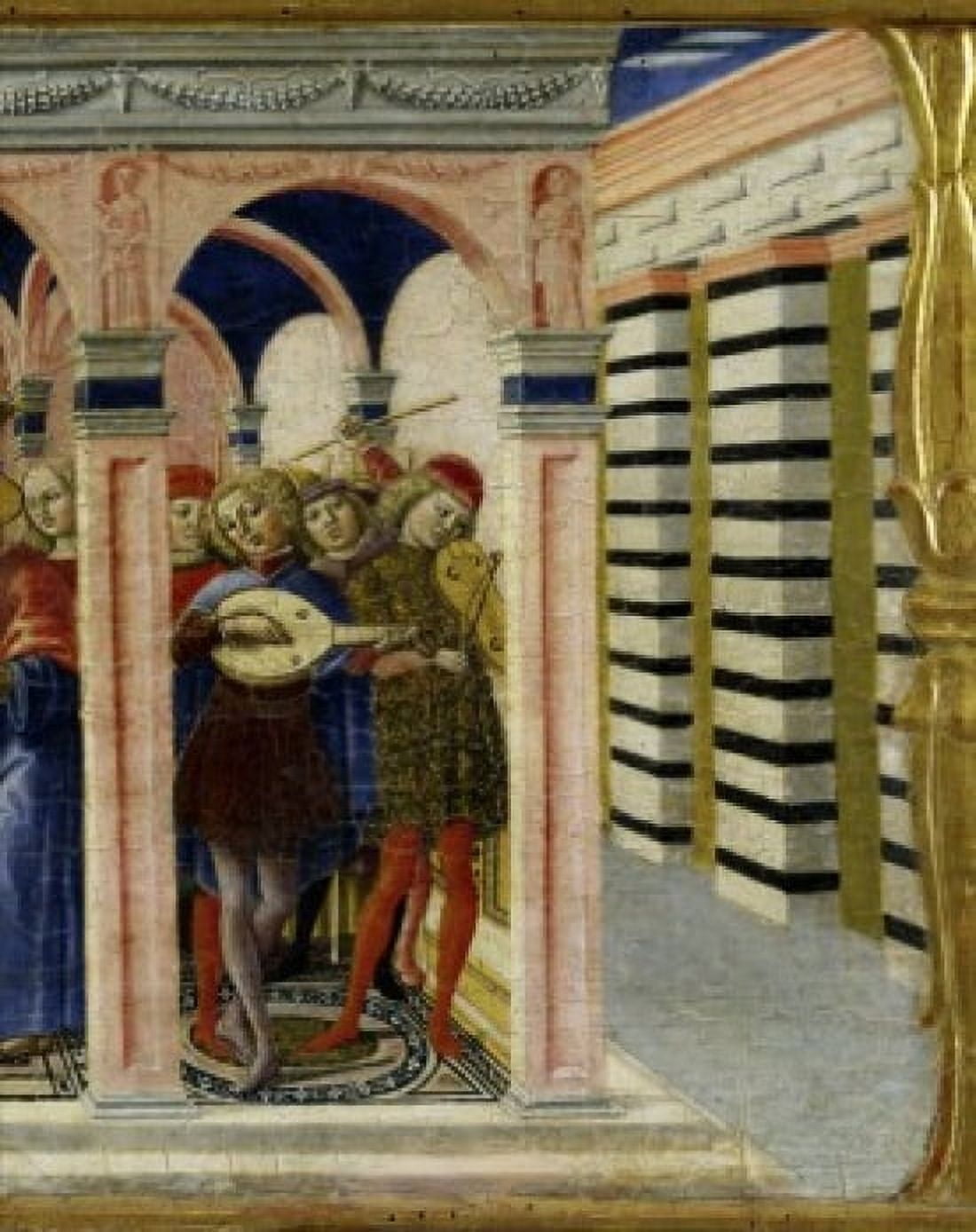 Stories of the Virgin  (Predella Detail)  Tempera on Wood Panel  Benvenuto di Giovanni (Guasta) (1436-1518Italian)  Pinacoteca Volterra Italy Canvas Art - Benvenuto di Giovanni (18 x 24)