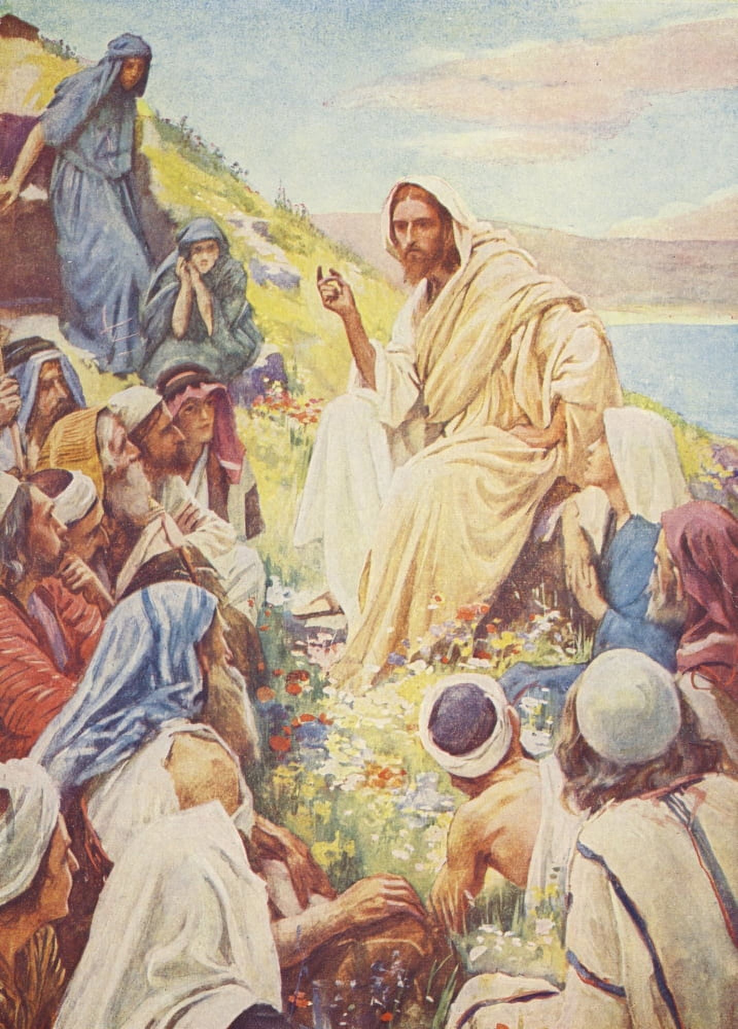 Stories about Jesus 1959 Jesus the teacher Canvas Art - Harold Copping (24 x 36)