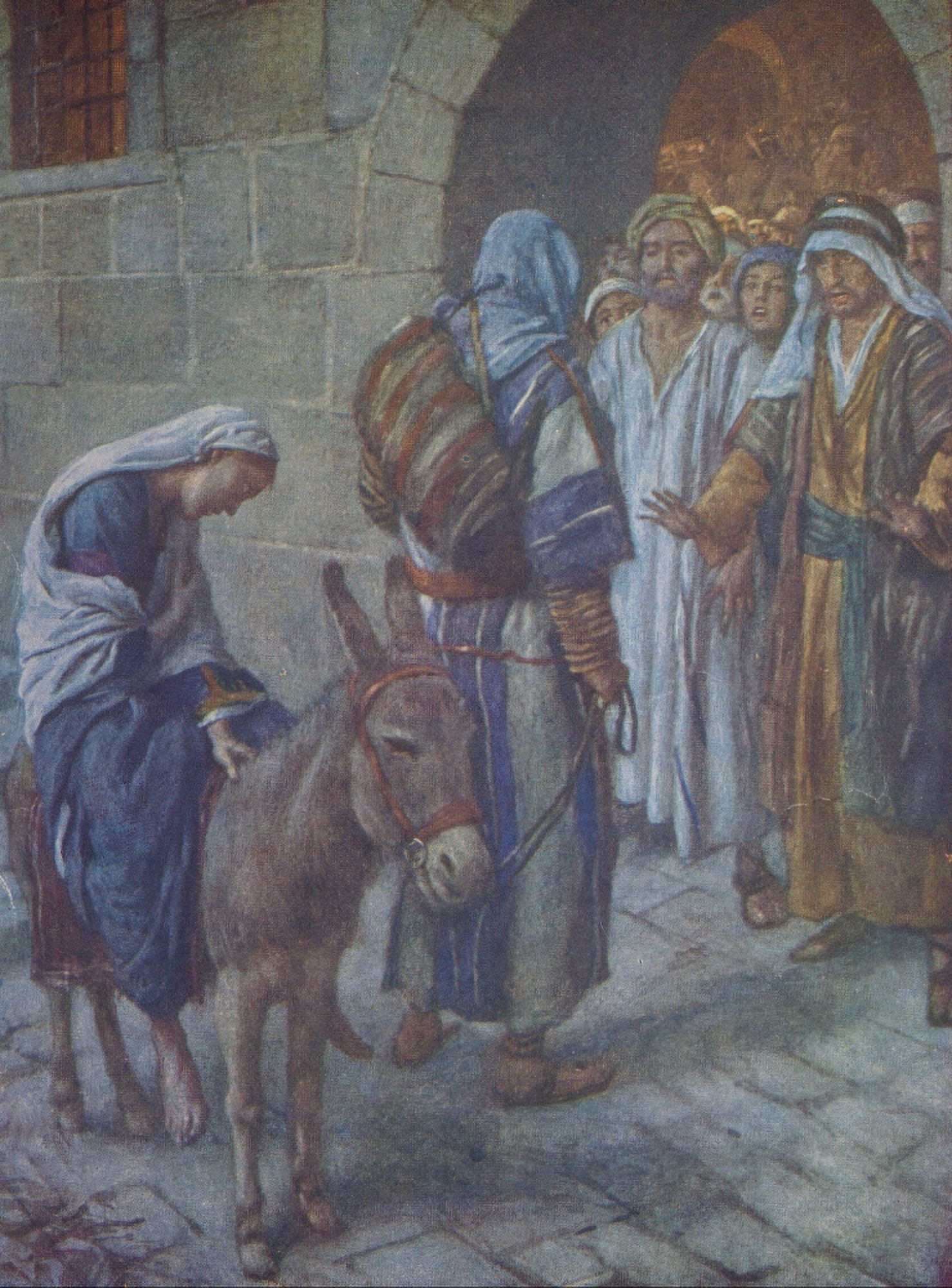 Stories about Jesus 1959 No room in the inn Canvas Art - Harold Copping (24 x 36)